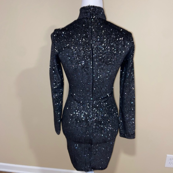 CBR Black Sparkle Long Sleeve Dress - Picture 4 of 5